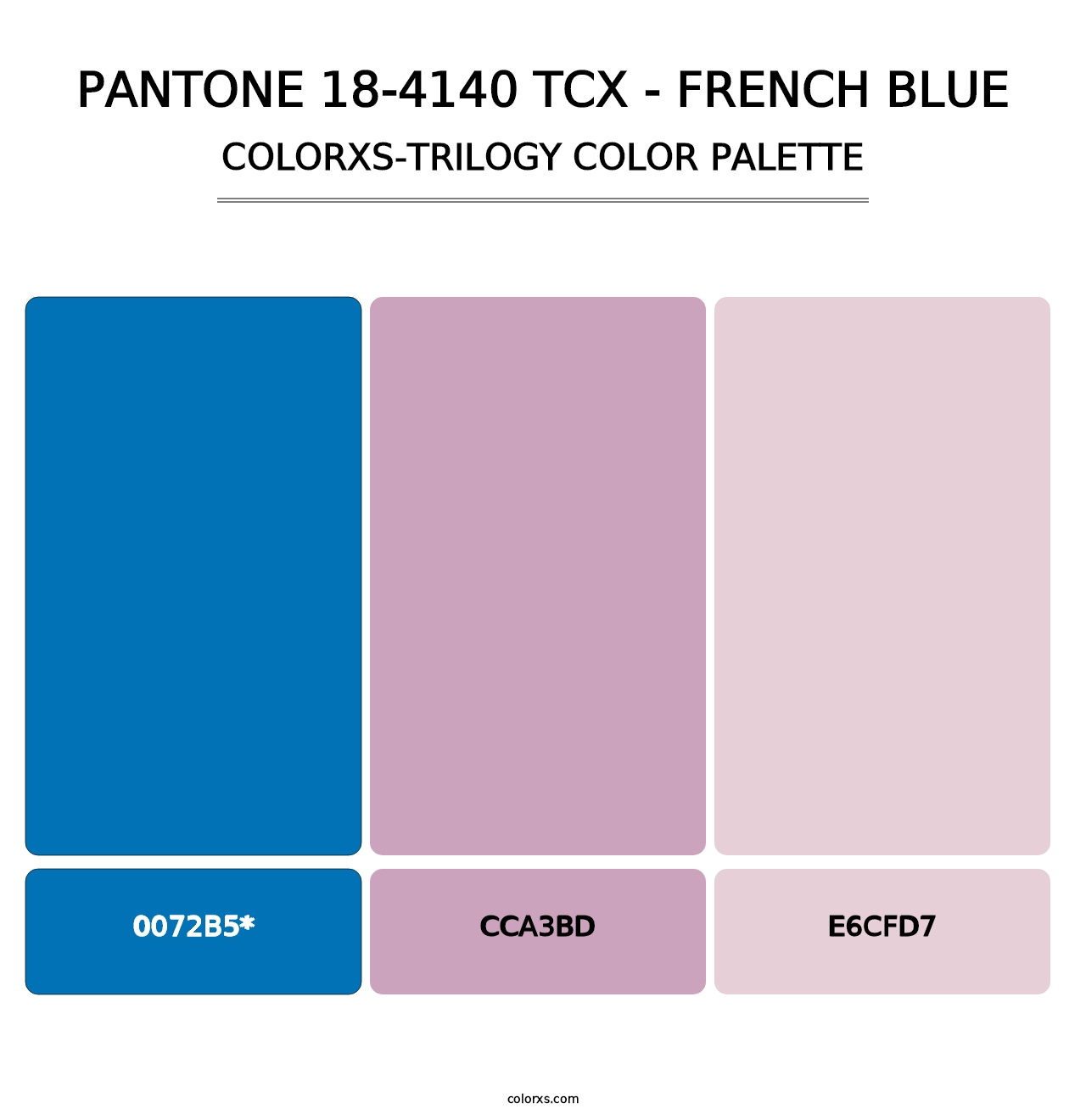 PANTONE 18-4140 TCX - French Blue - Colorxs Trilogy Palette