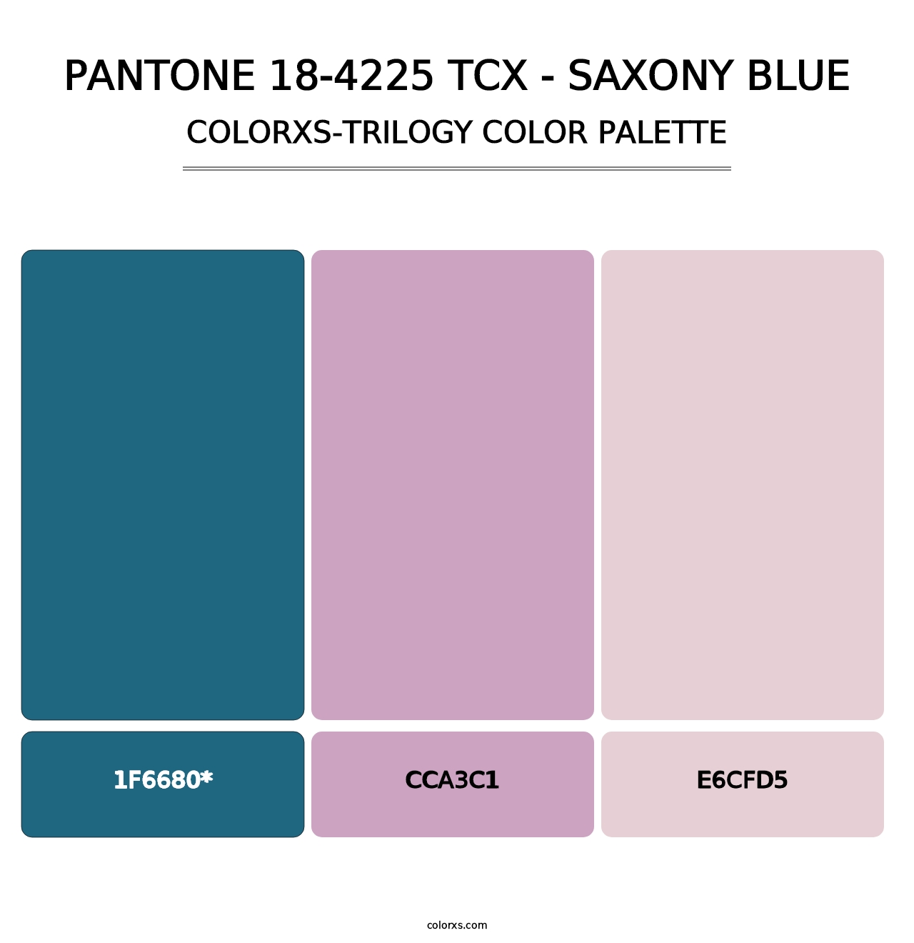 PANTONE 18-4225 TCX - Saxony Blue - Colorxs Trilogy Palette