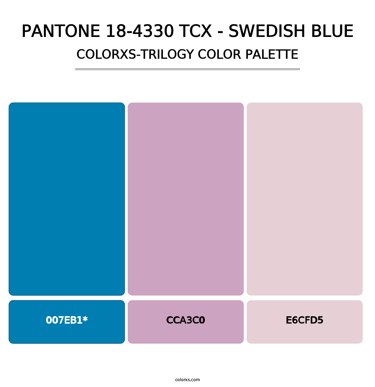 PANTONE 18-4330 TCX - Swedish Blue - Colorxs Trilogy Palette