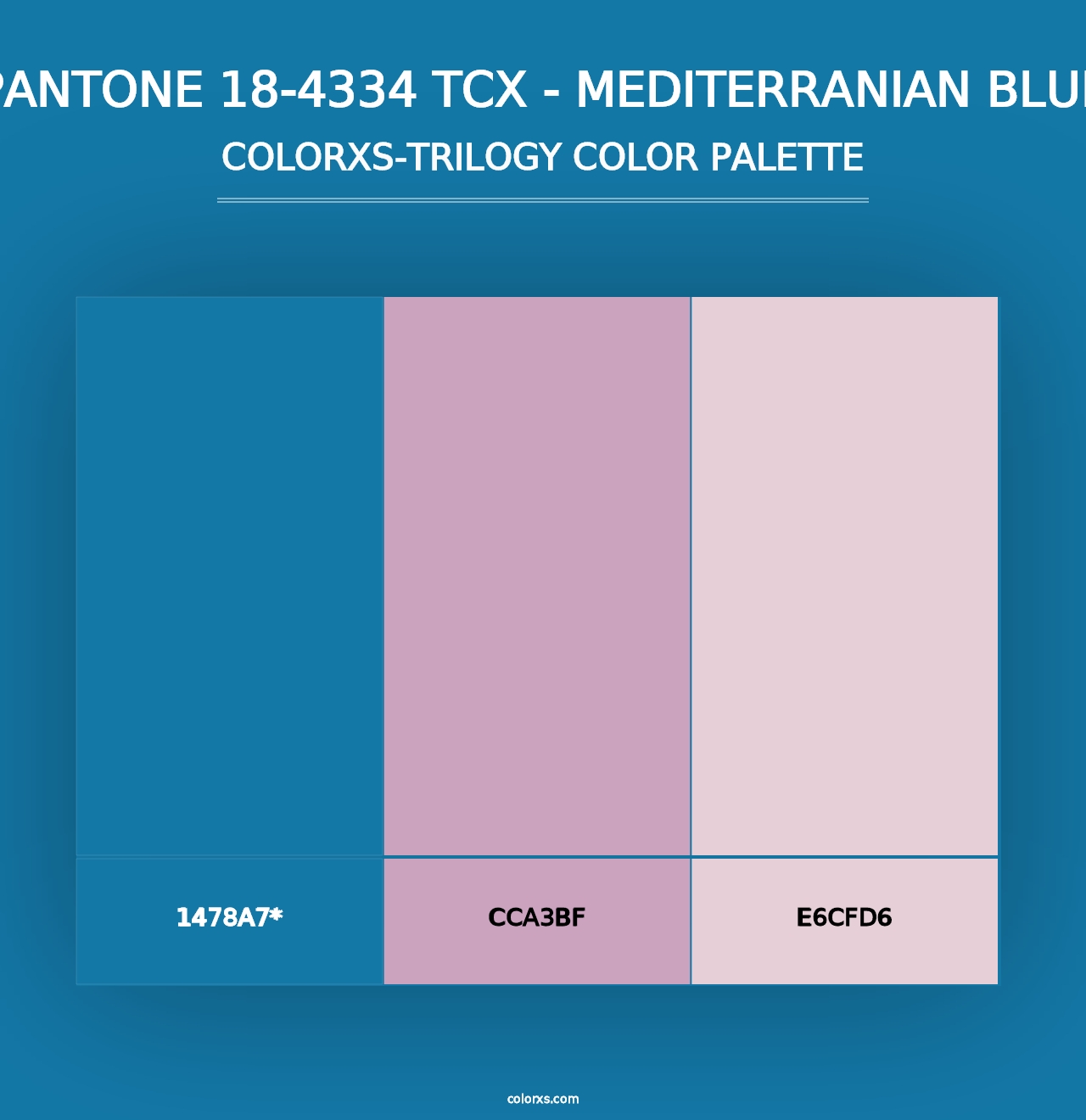 PANTONE 18-4334 TCX - Mediterranian Blue - Colorxs Trilogy Palette