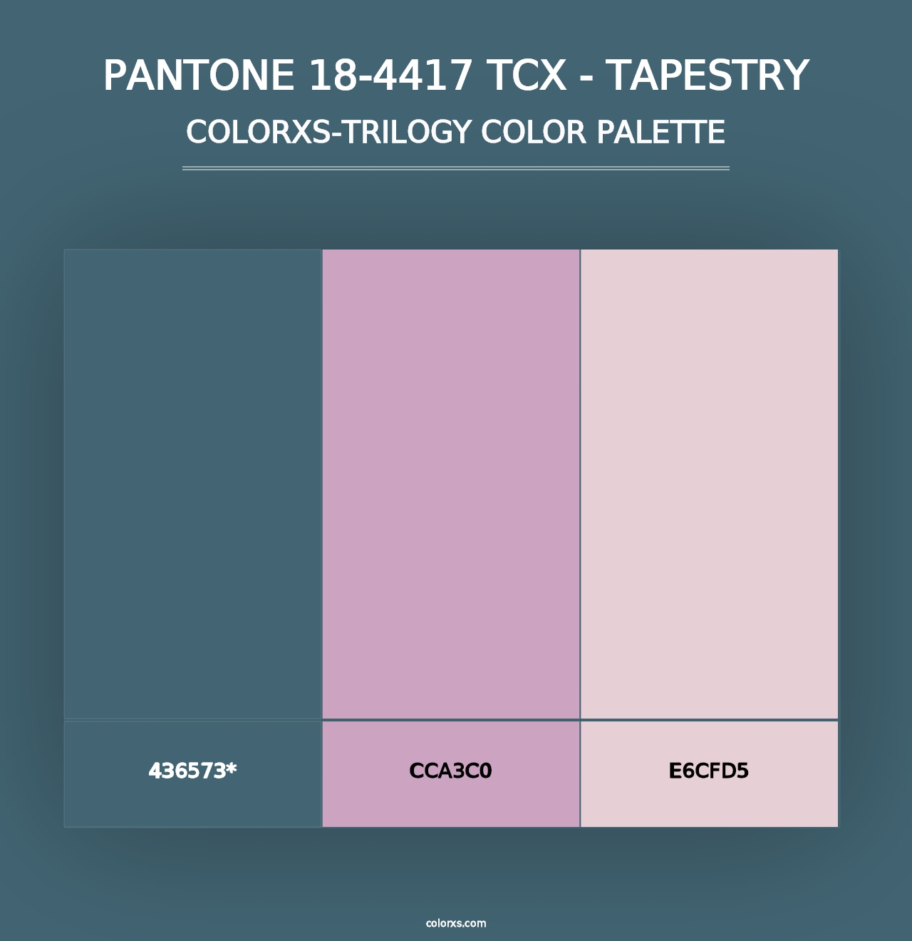 PANTONE 18-4417 TCX - Tapestry - Colorxs Trilogy Palette