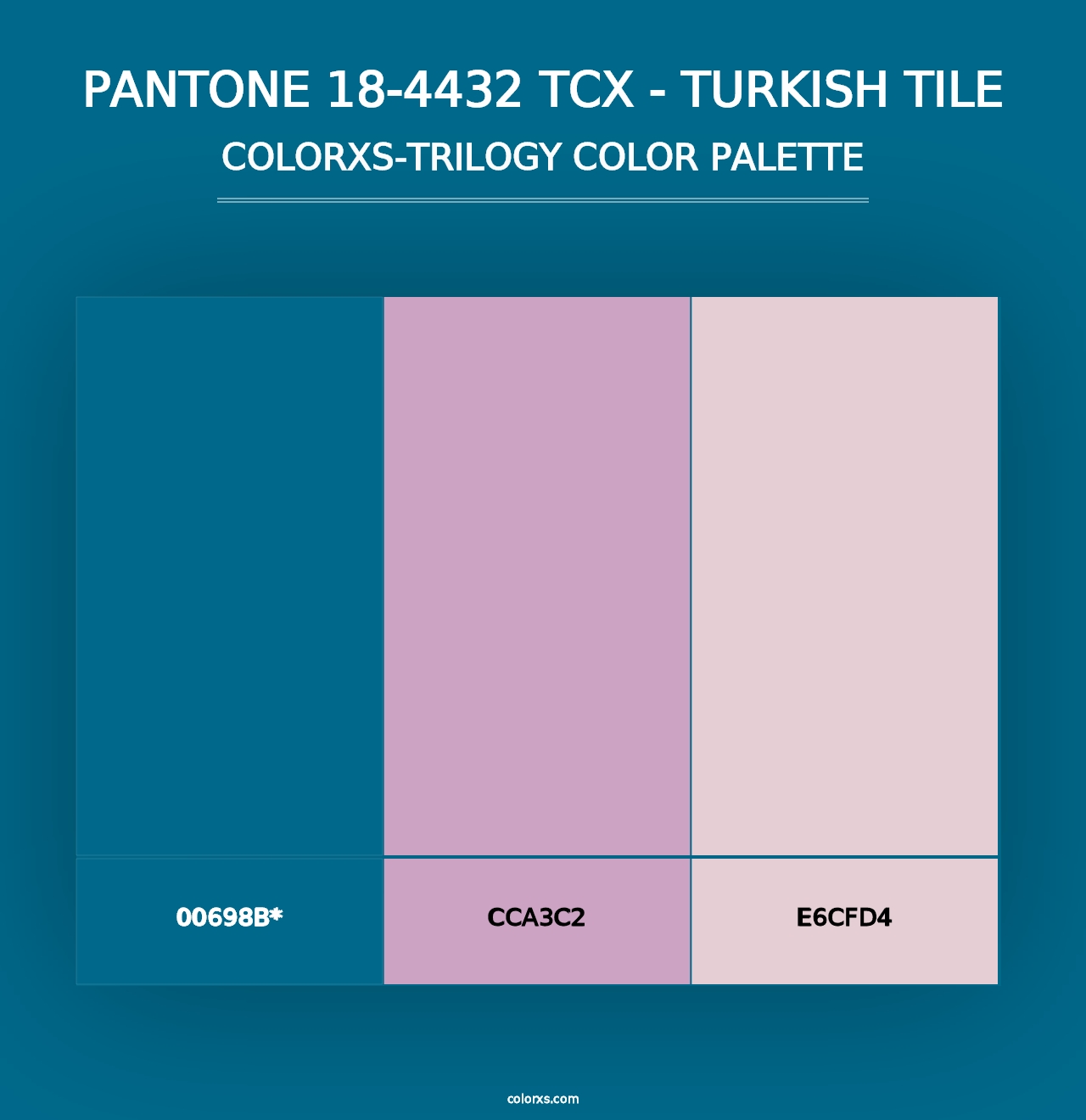 PANTONE 18-4432 TCX - Turkish Tile - Colorxs Trilogy Palette