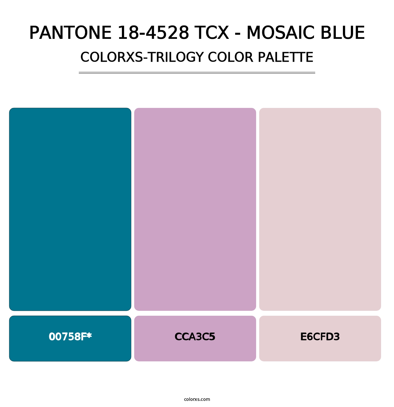 PANTONE 18-4528 TCX - Mosaic Blue - Colorxs Trilogy Palette