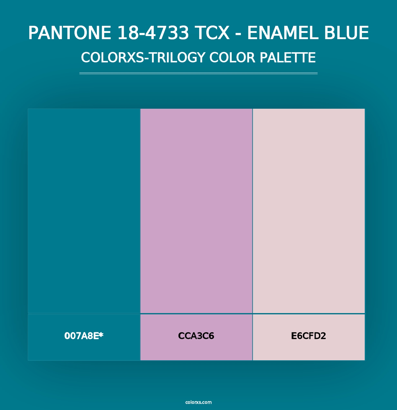 PANTONE 18-4733 TCX - Enamel Blue - Colorxs Trilogy Palette