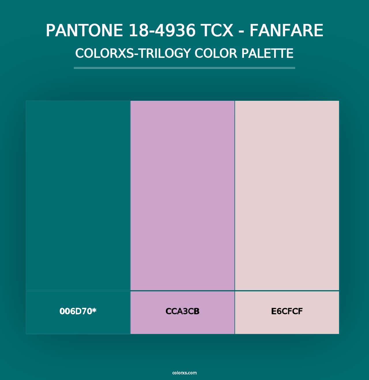 PANTONE 18-4936 TCX - Fanfare - Colorxs Trilogy Palette