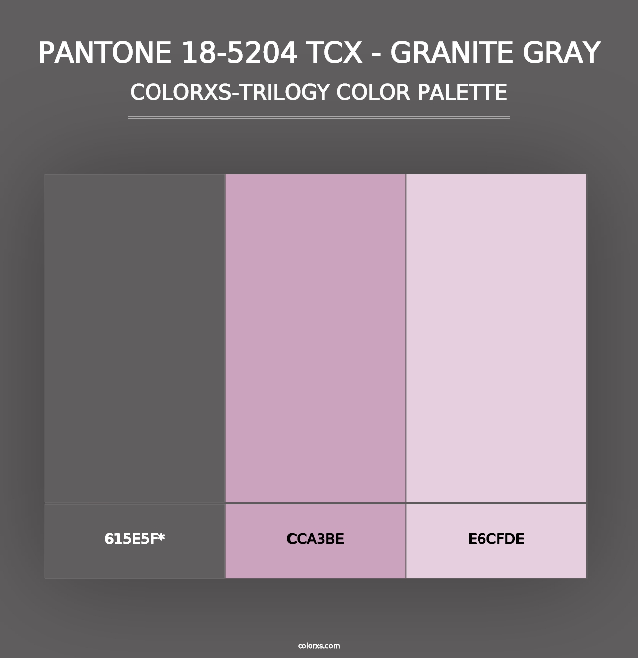 PANTONE 18-5204 TCX - Granite Gray - Colorxs Trilogy Palette