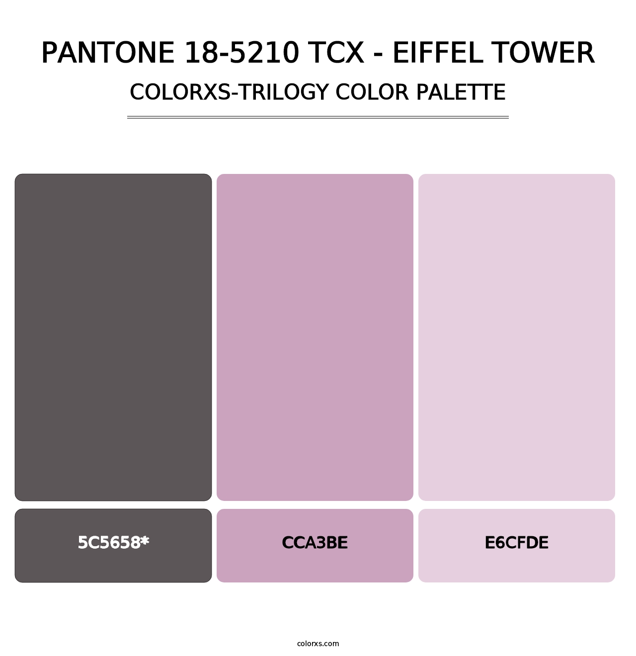 PANTONE 18-5210 TCX - Eiffel Tower - Colorxs Trilogy Palette