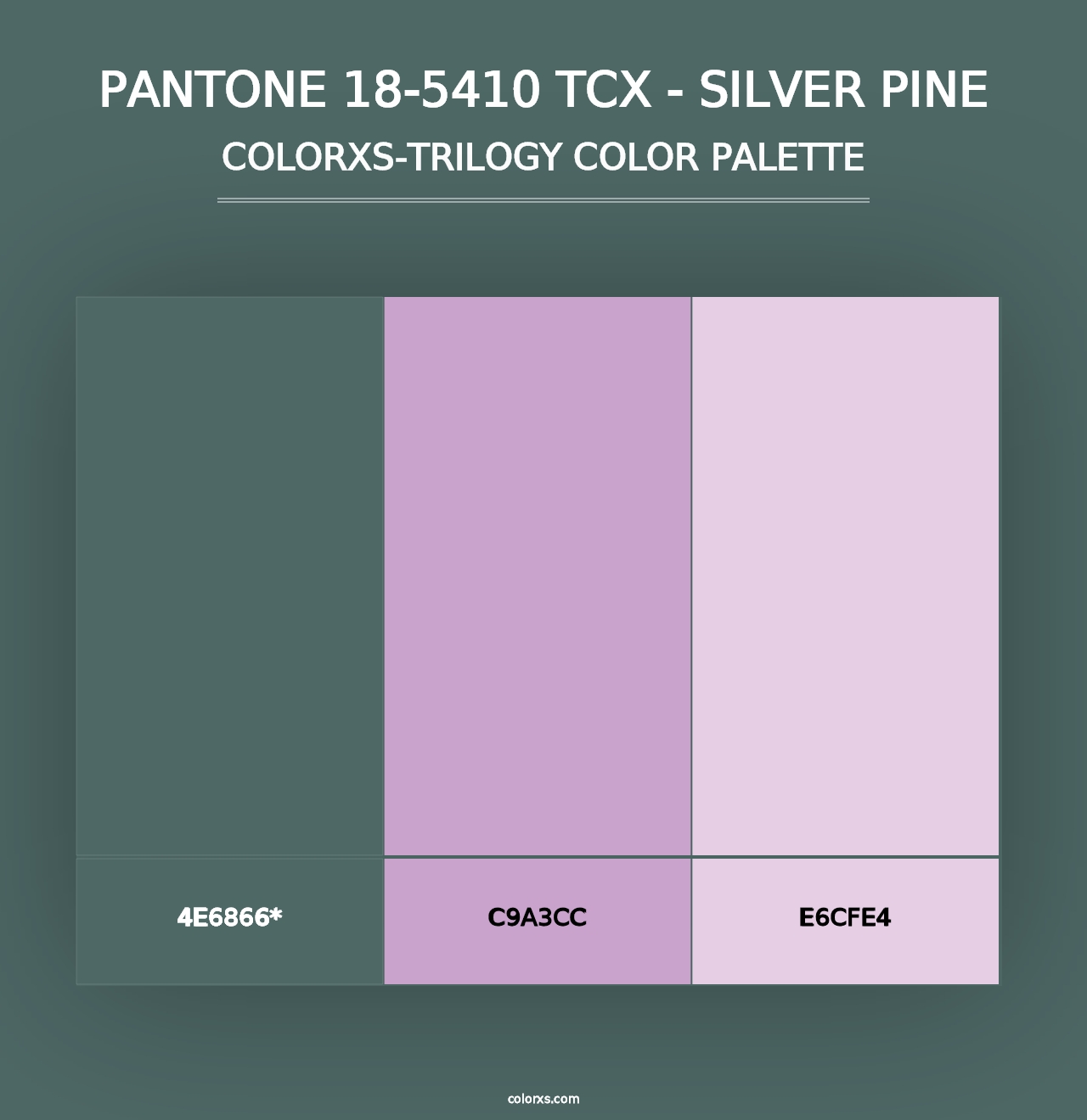 PANTONE 18-5410 TCX - Silver Pine - Colorxs Trilogy Palette