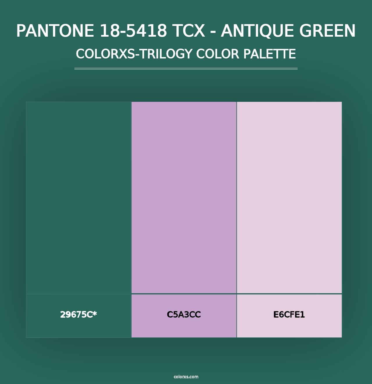 PANTONE 18-5418 TCX - Antique Green - Colorxs Trilogy Palette