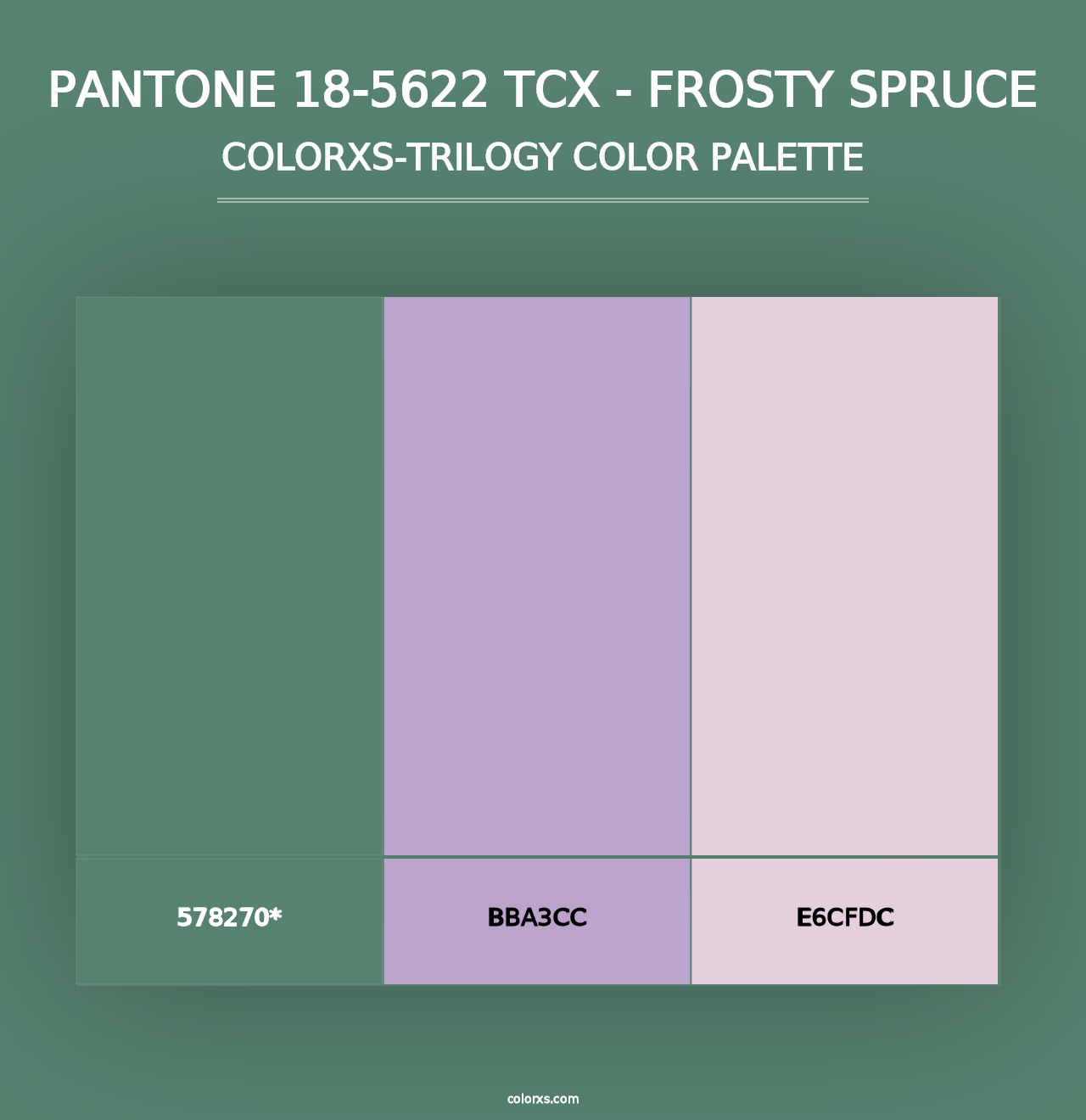 PANTONE 18-5622 TCX - Frosty Spruce - Colorxs Trilogy Palette