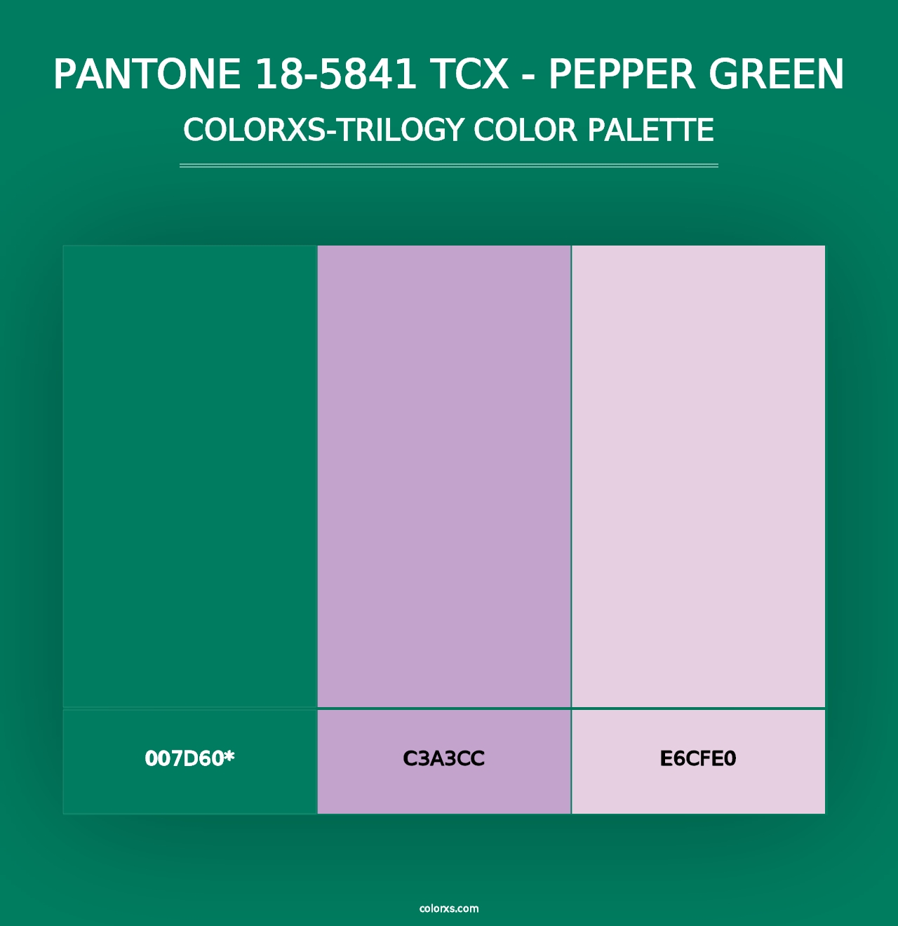 PANTONE 18-5841 TCX - Pepper Green - Colorxs Trilogy Palette