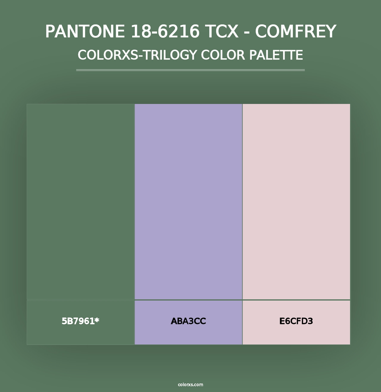 PANTONE 18-6216 TCX - Comfrey - Colorxs Trilogy Palette