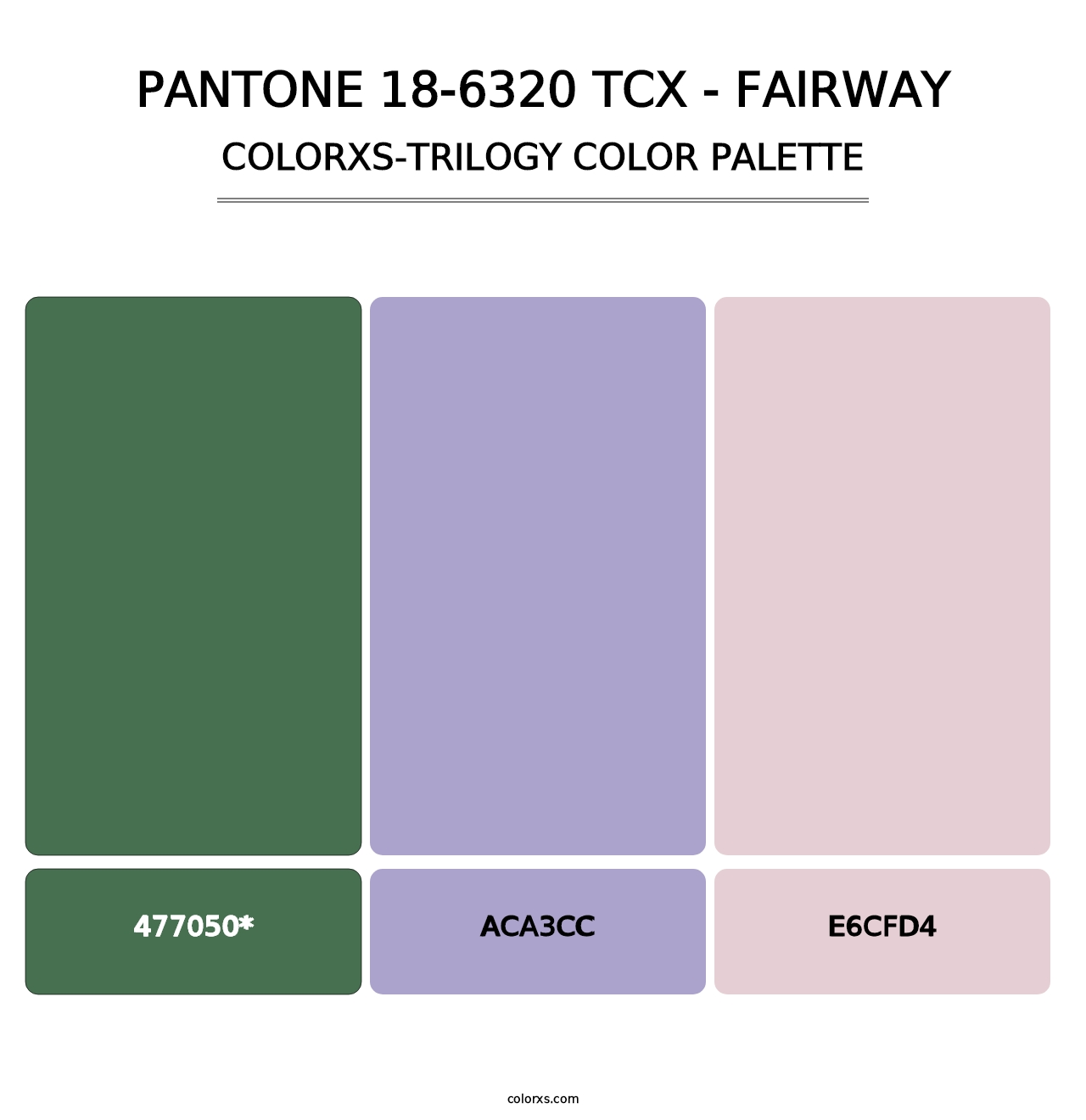 PANTONE 18-6320 TCX - Fairway - Colorxs Trilogy Palette