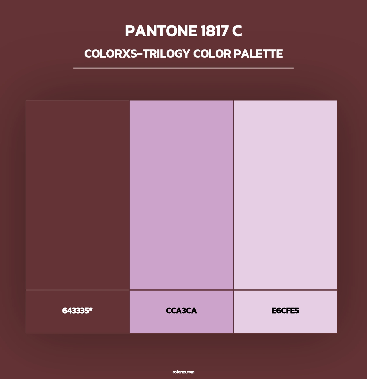 PANTONE 1817 C - Colorxs Trilogy Palette