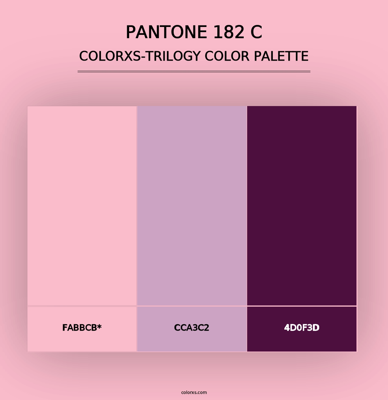 PANTONE 182 C - Colorxs Trilogy Palette