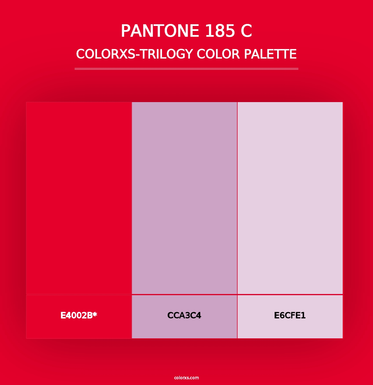 PANTONE 185 C - Colorxs Trilogy Palette