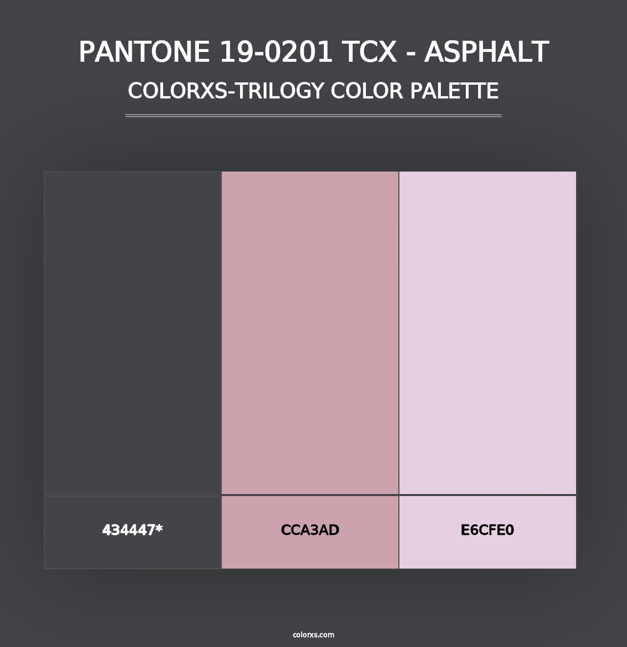 PANTONE 19-0201 TCX - Asphalt - Colorxs Trilogy Palette