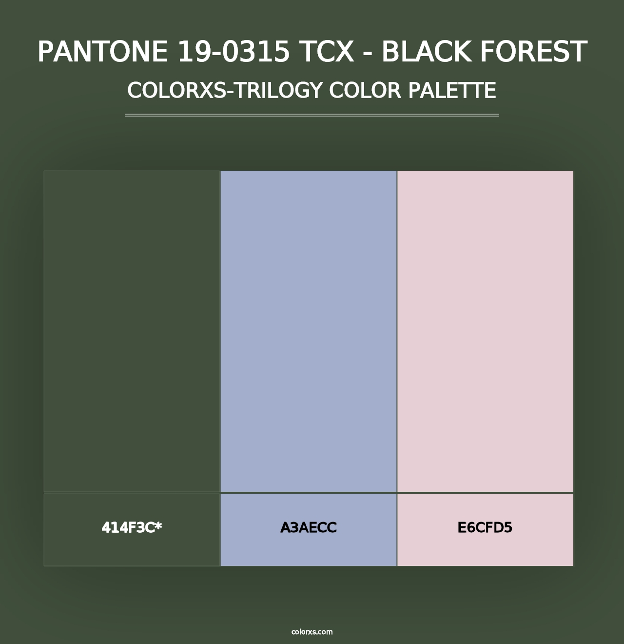 PANTONE 19-0315 TCX - Black Forest - Colorxs Trilogy Palette