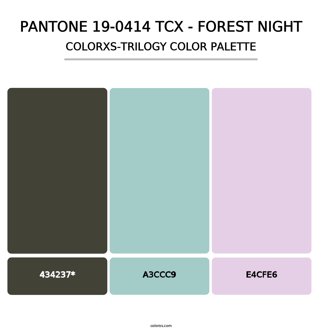 PANTONE 19-0414 TCX - Forest Night - Colorxs Trilogy Palette