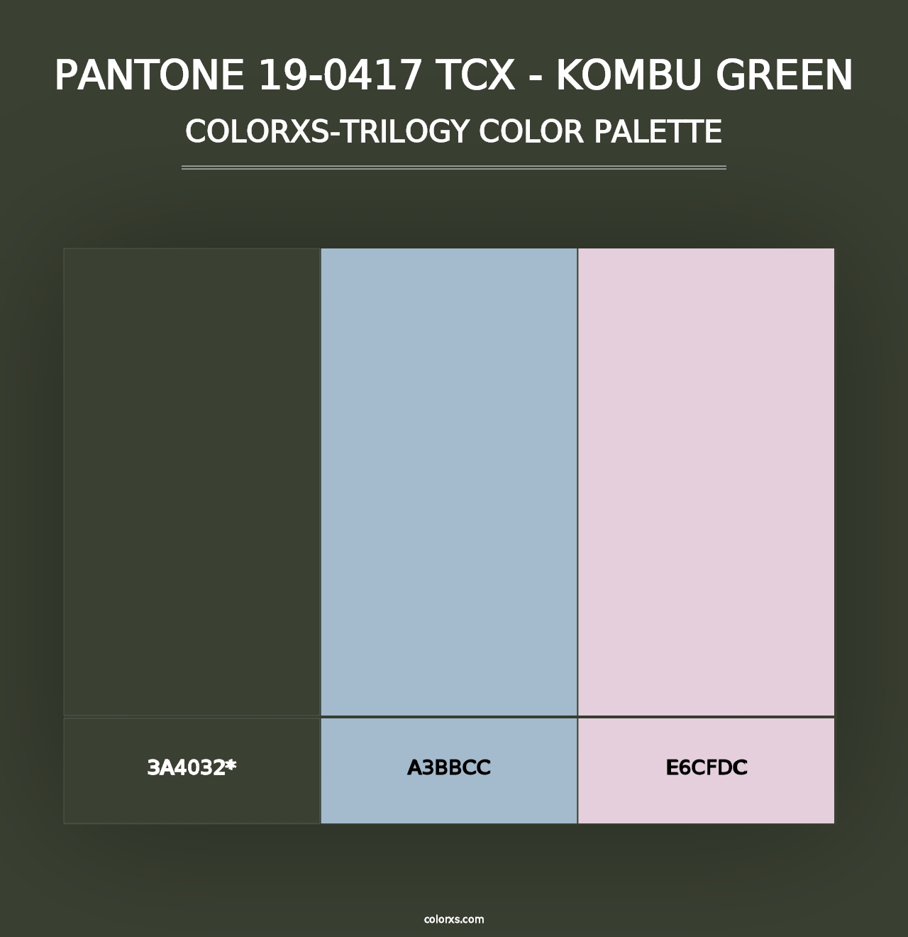 PANTONE 19-0417 TCX - Kombu Green - Colorxs Trilogy Palette