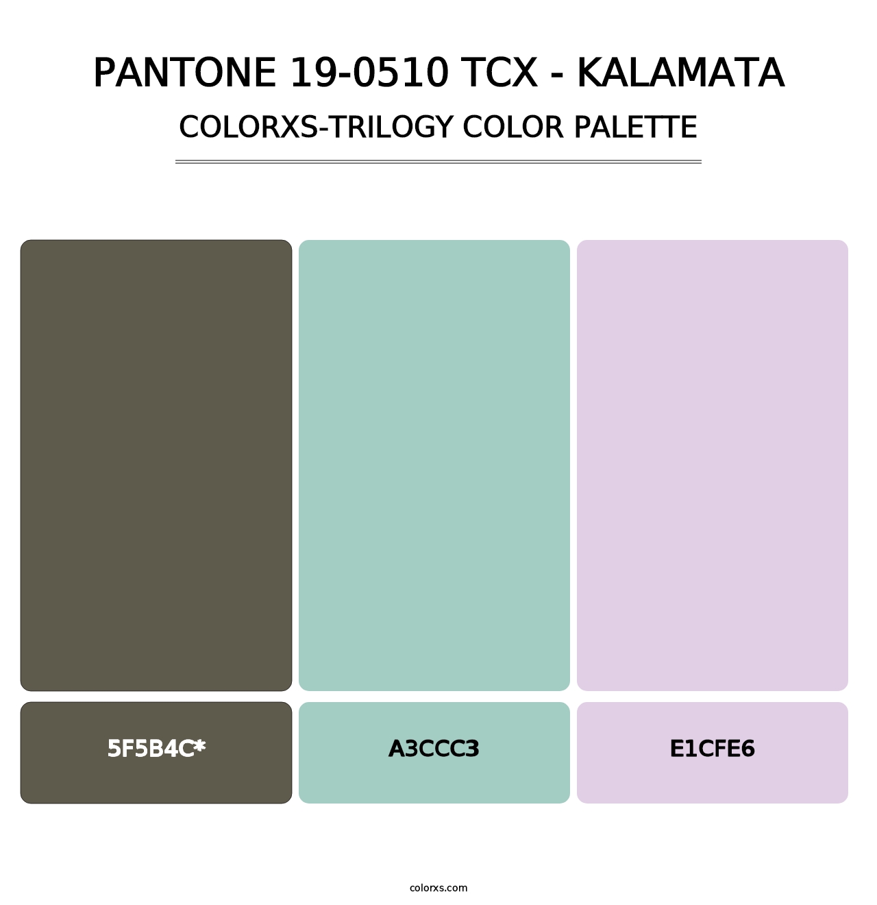 PANTONE 19-0510 TCX - Kalamata - Colorxs Trilogy Palette