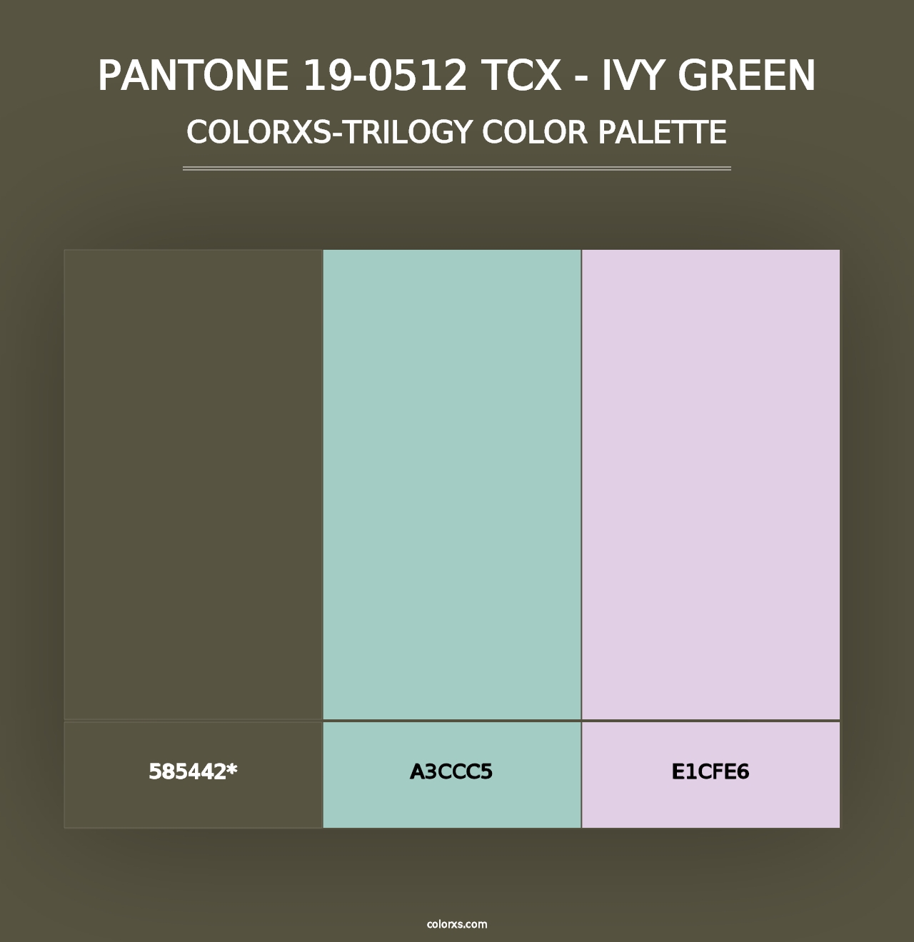 PANTONE 19-0512 TCX - Ivy Green - Colorxs Trilogy Palette