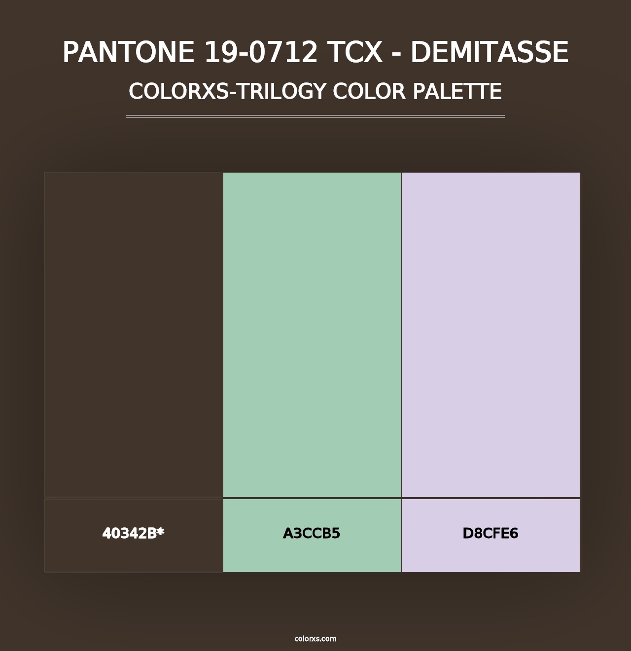 PANTONE 19-0712 TCX - Demitasse - Colorxs Trilogy Palette