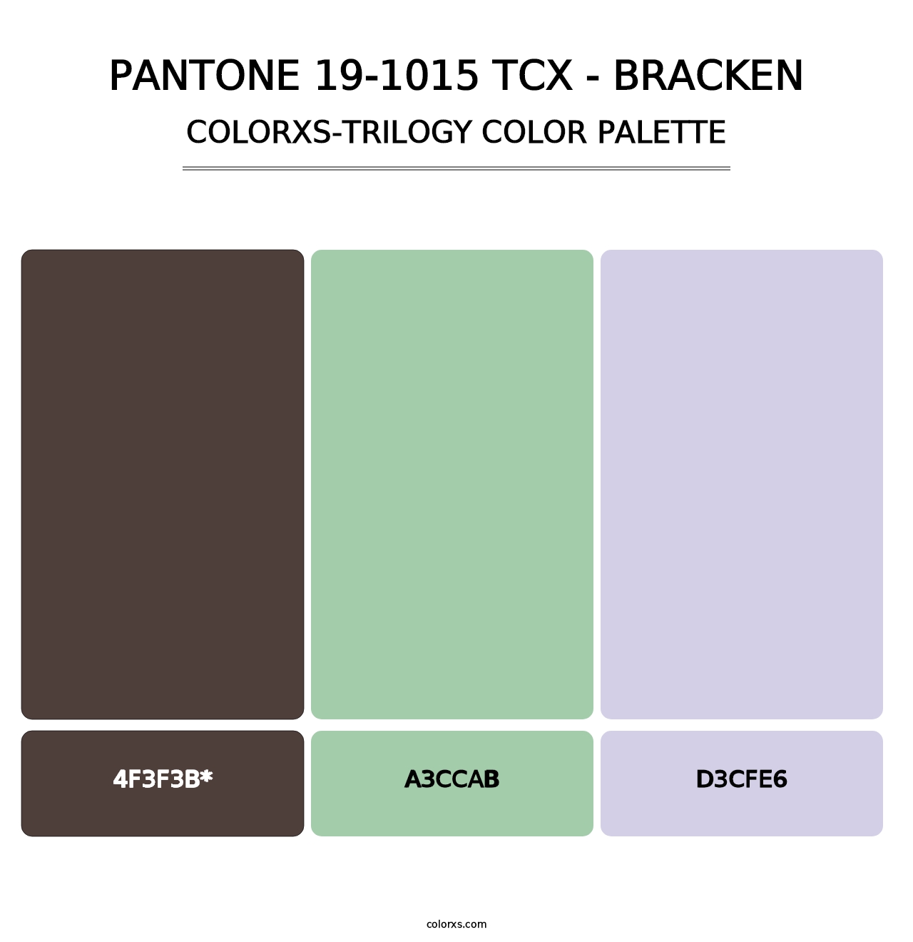 PANTONE 19-1015 TCX - Bracken - Colorxs Trilogy Palette