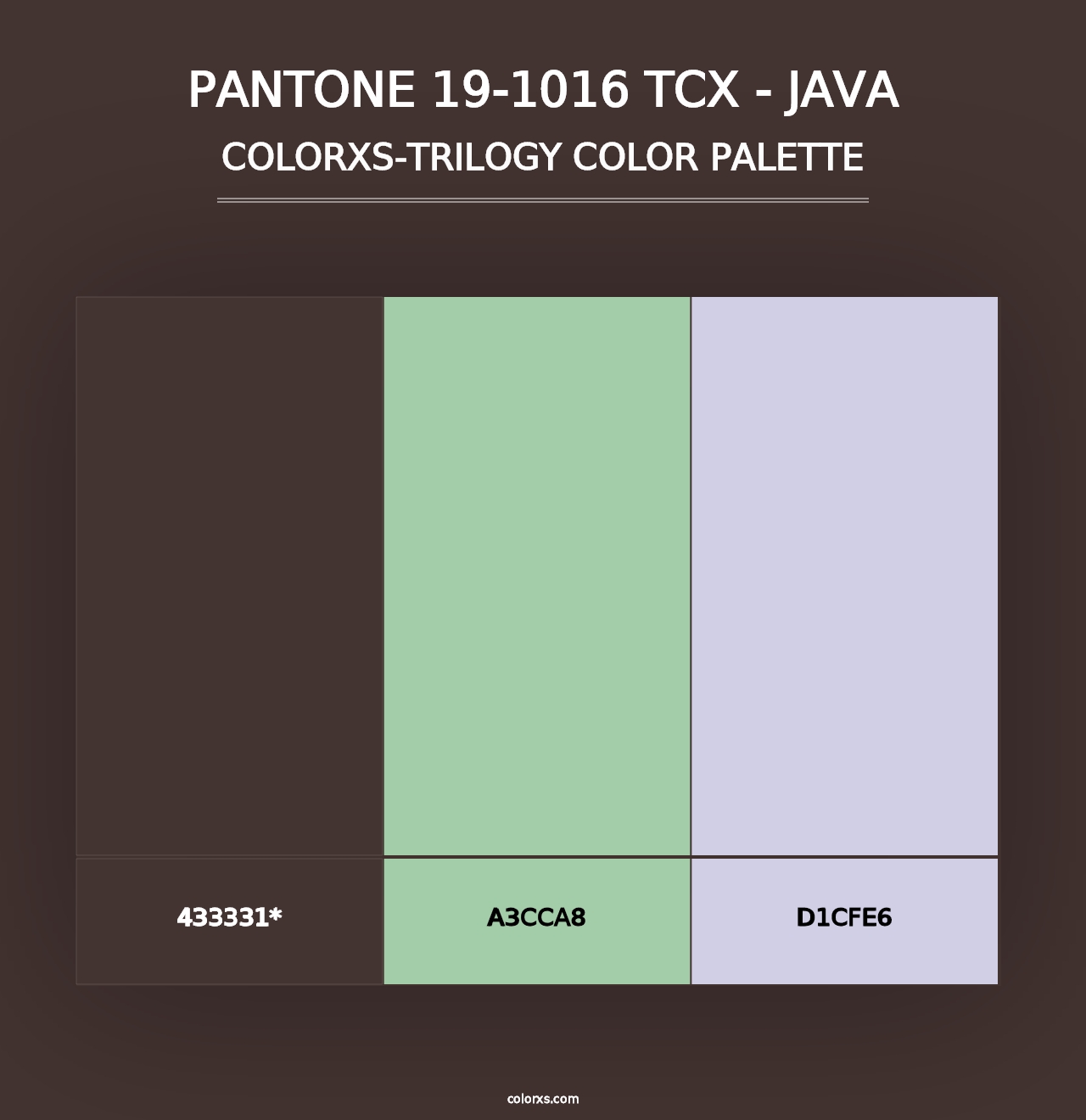 PANTONE 19-1016 TCX - Java - Colorxs Trilogy Palette