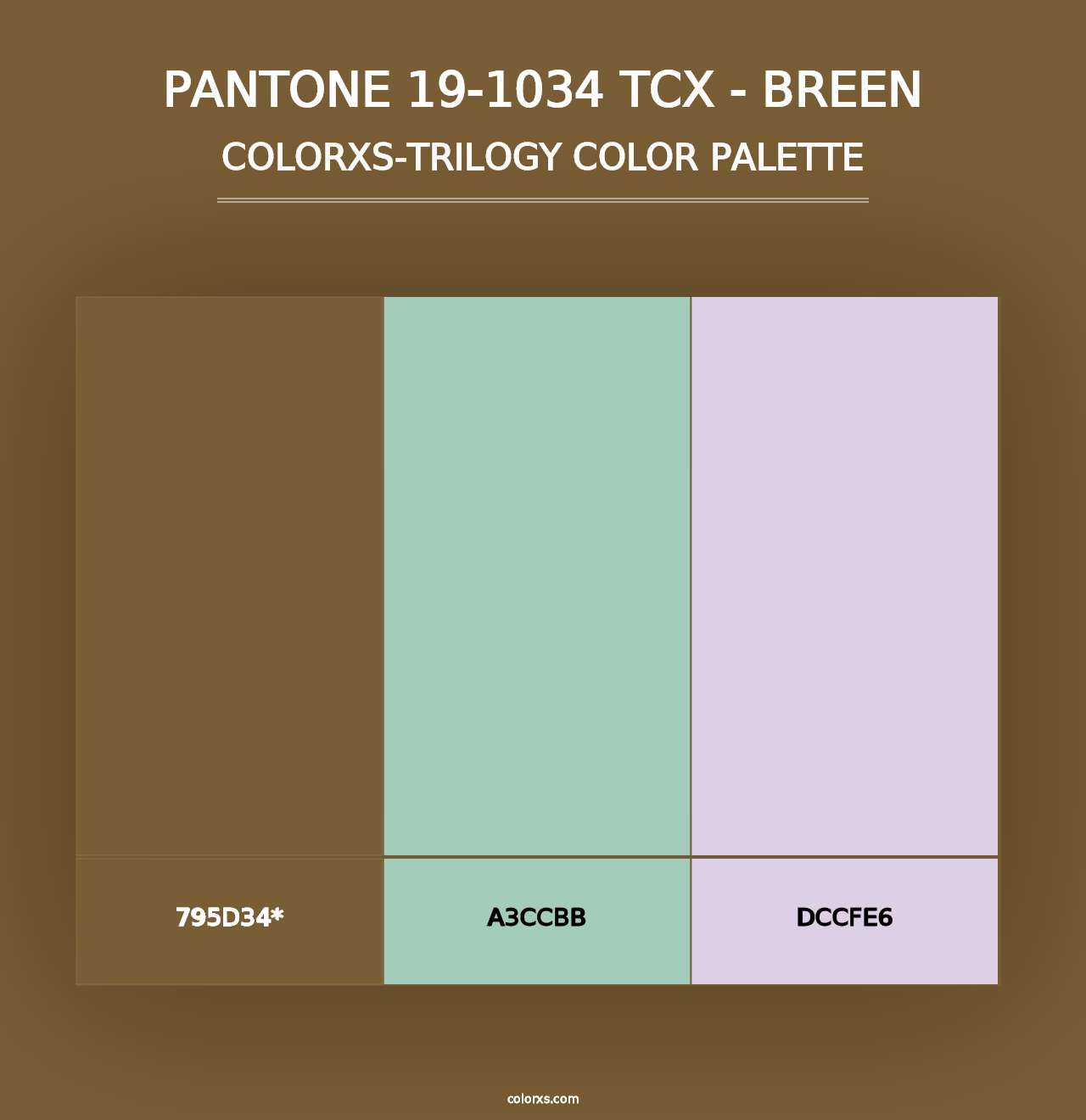 PANTONE 19-1034 TCX - Breen - Colorxs Trilogy Palette