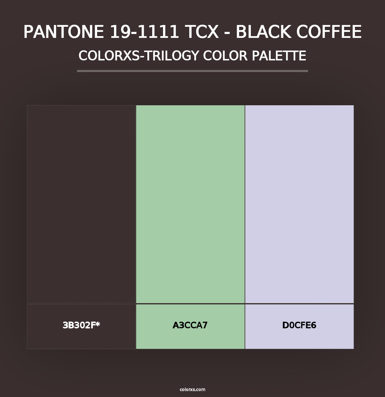 PANTONE 19-1111 TCX - Black Coffee - Colorxs Trilogy Palette