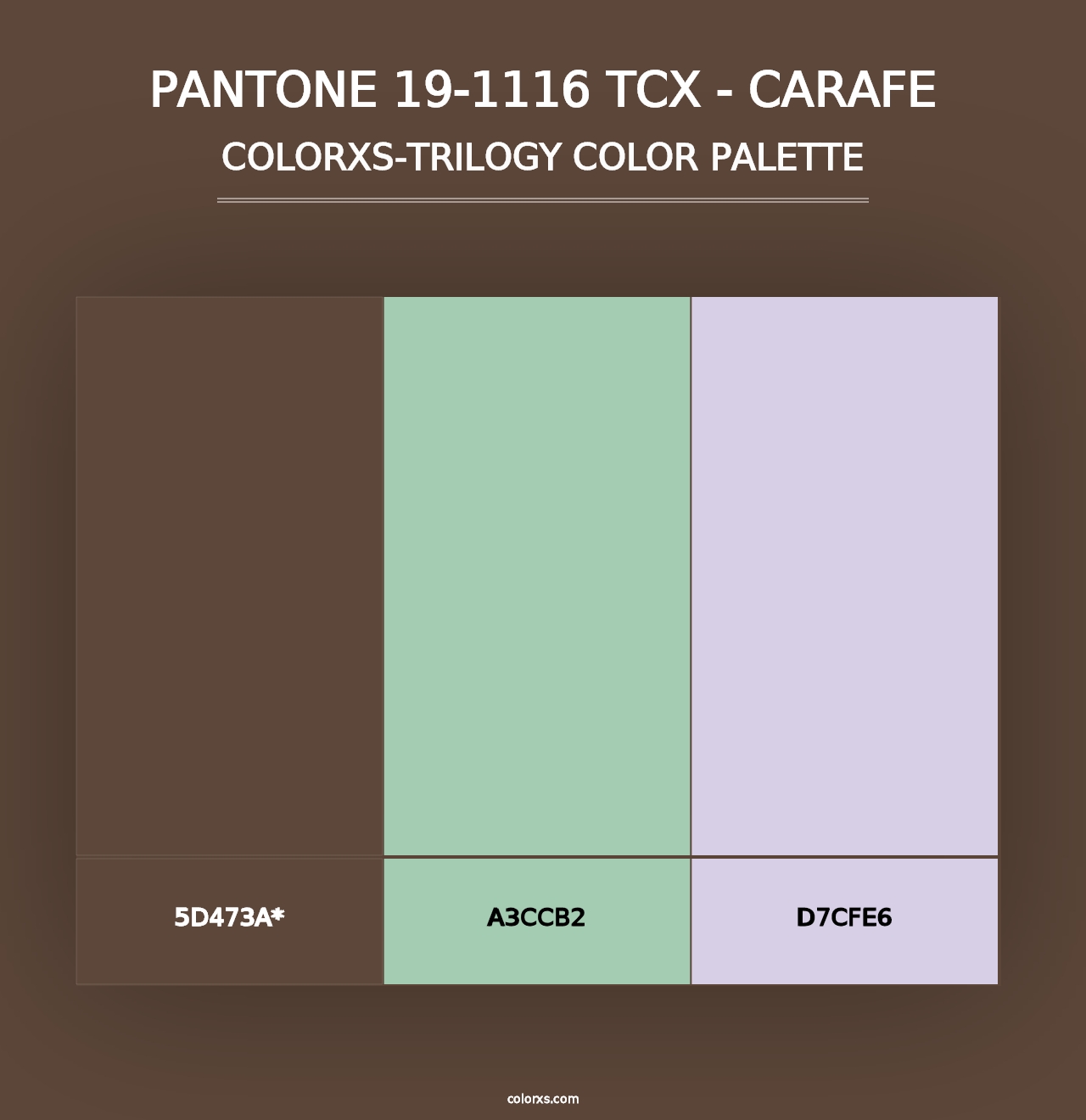 PANTONE 19-1116 TCX - Carafe - Colorxs Trilogy Palette