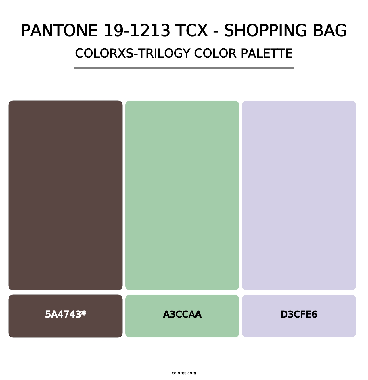 PANTONE 19-1213 TCX - Shopping Bag - Colorxs Trilogy Palette