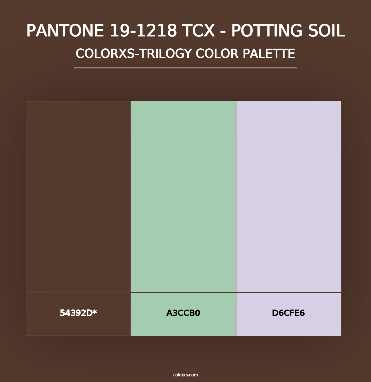 PANTONE 19-1218 TCX - Potting Soil - Colorxs Trilogy Palette