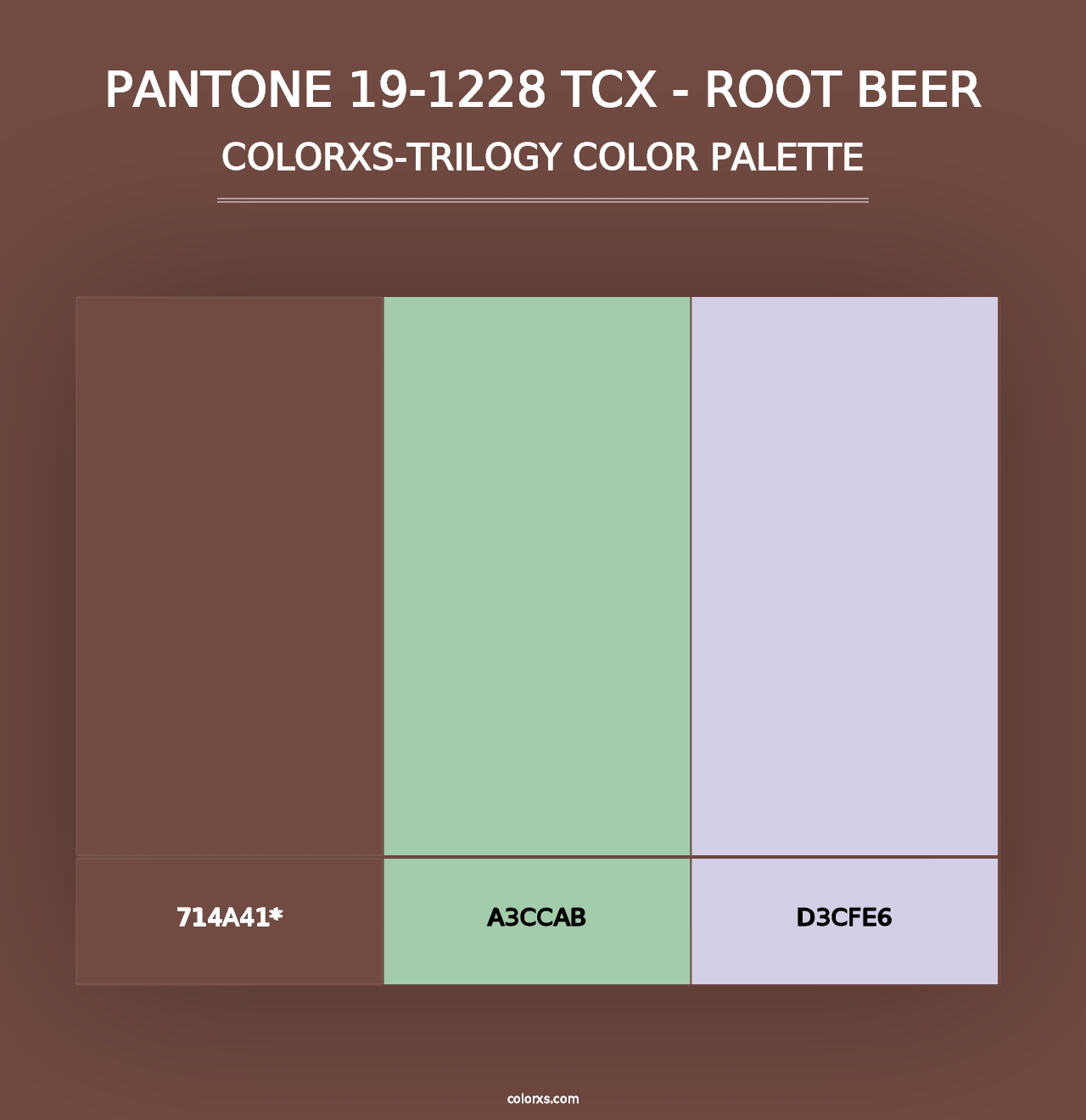 PANTONE 19-1228 TCX - Root Beer - Colorxs Trilogy Palette