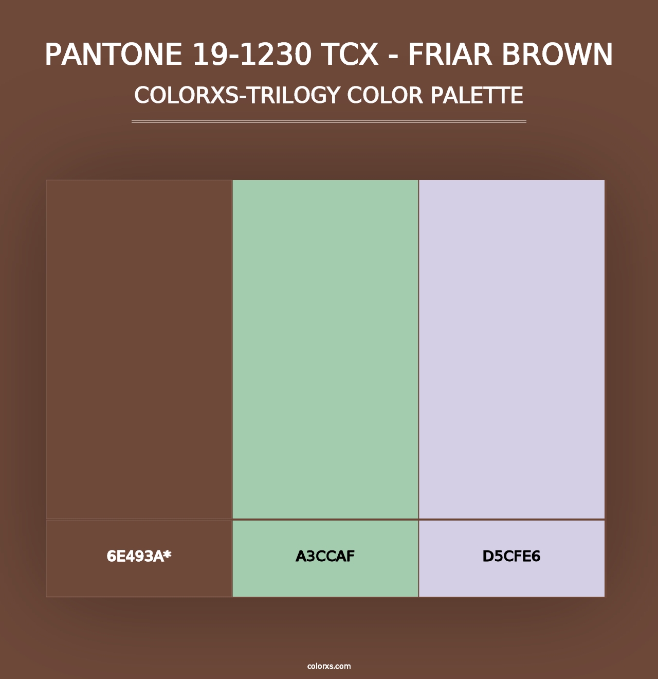 PANTONE 19-1230 TCX - Friar Brown - Colorxs Trilogy Palette