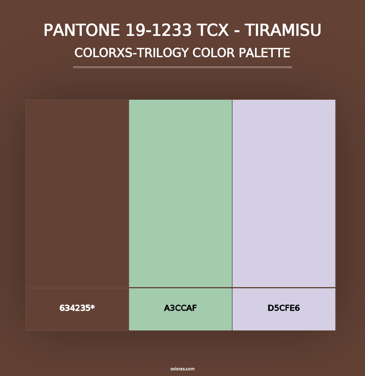 PANTONE 19-1233 TCX - Tiramisu - Colorxs Trilogy Palette