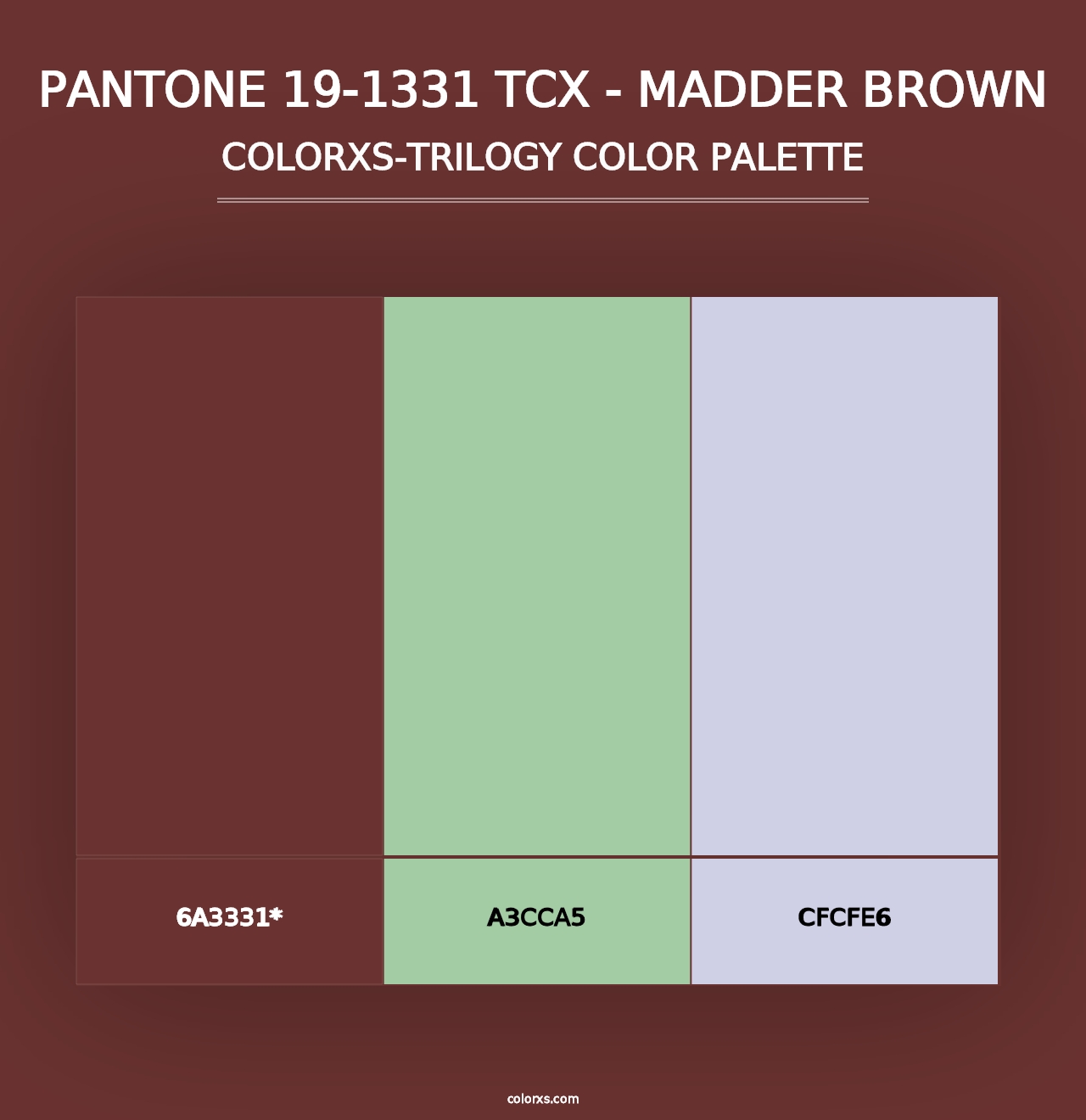 PANTONE 19-1331 TCX - Madder Brown - Colorxs Trilogy Palette