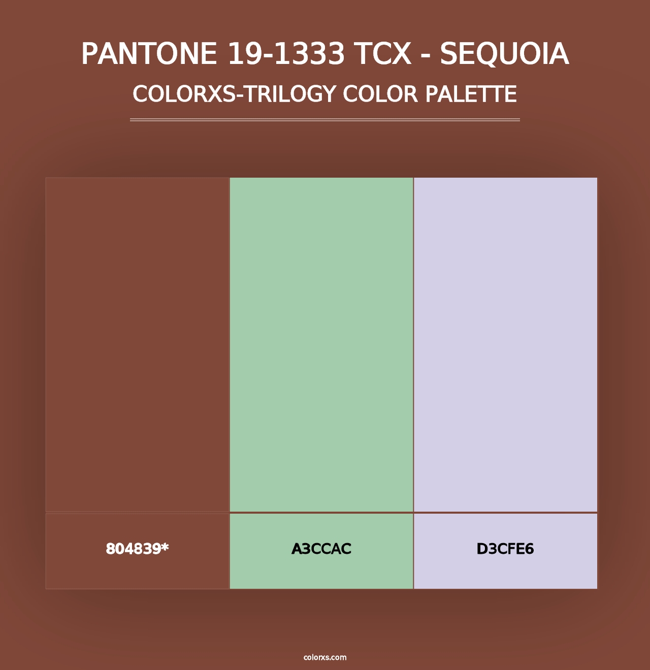 PANTONE 19-1333 TCX - Sequoia - Colorxs Trilogy Palette