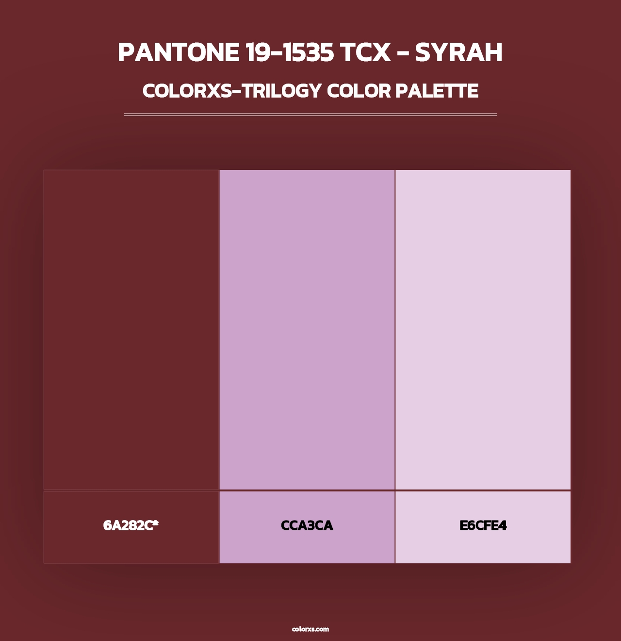 PANTONE 19-1535 TCX - Syrah - Colorxs Trilogy Palette