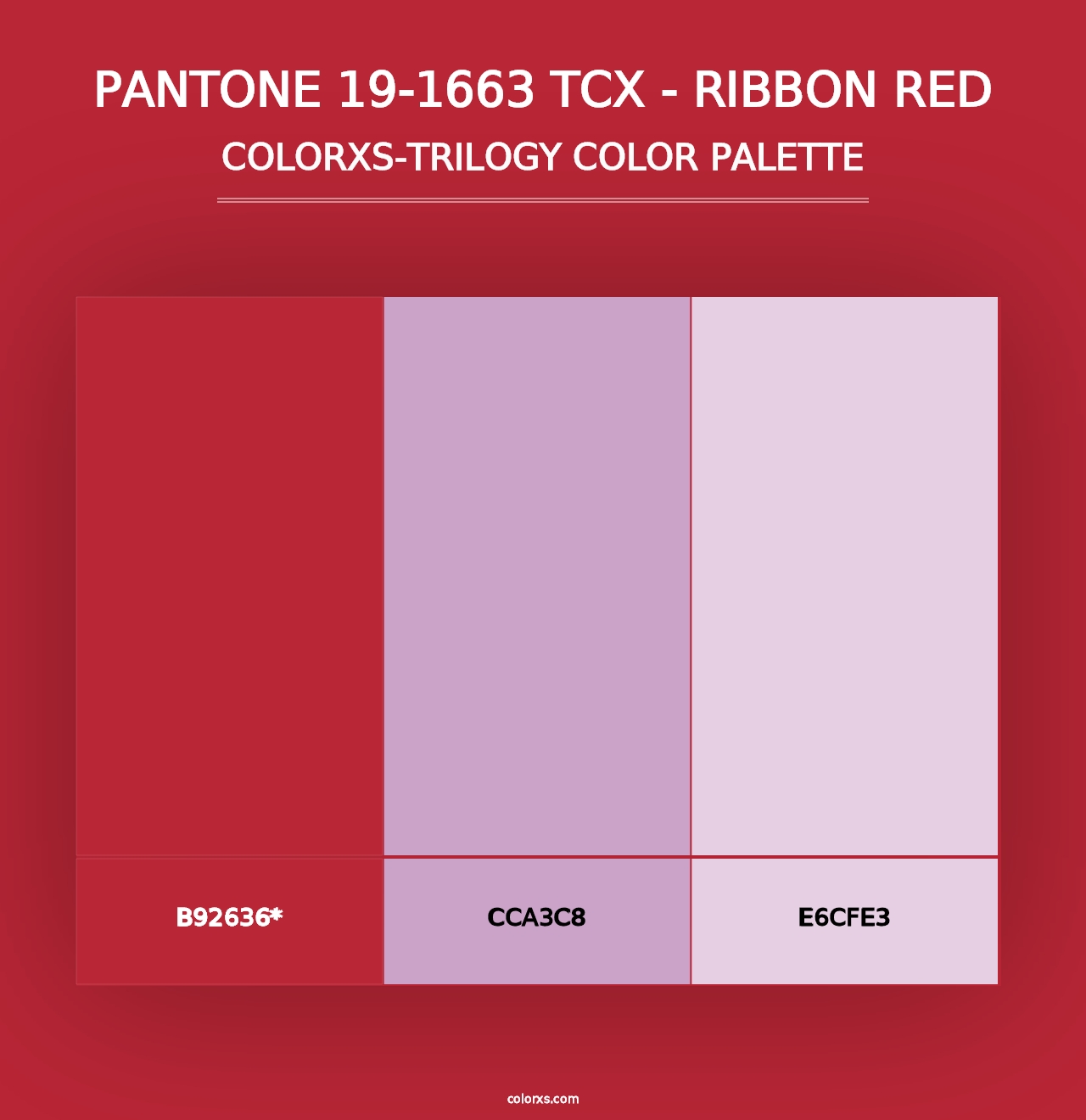 PANTONE 19-1663 TCX - Ribbon Red - Colorxs Trilogy Palette