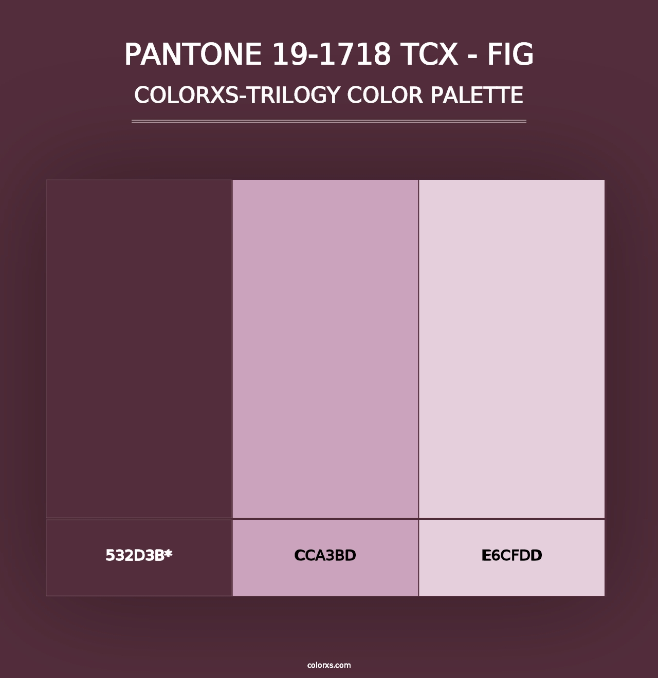 PANTONE 19-1718 TCX - Fig - Colorxs Trilogy Palette