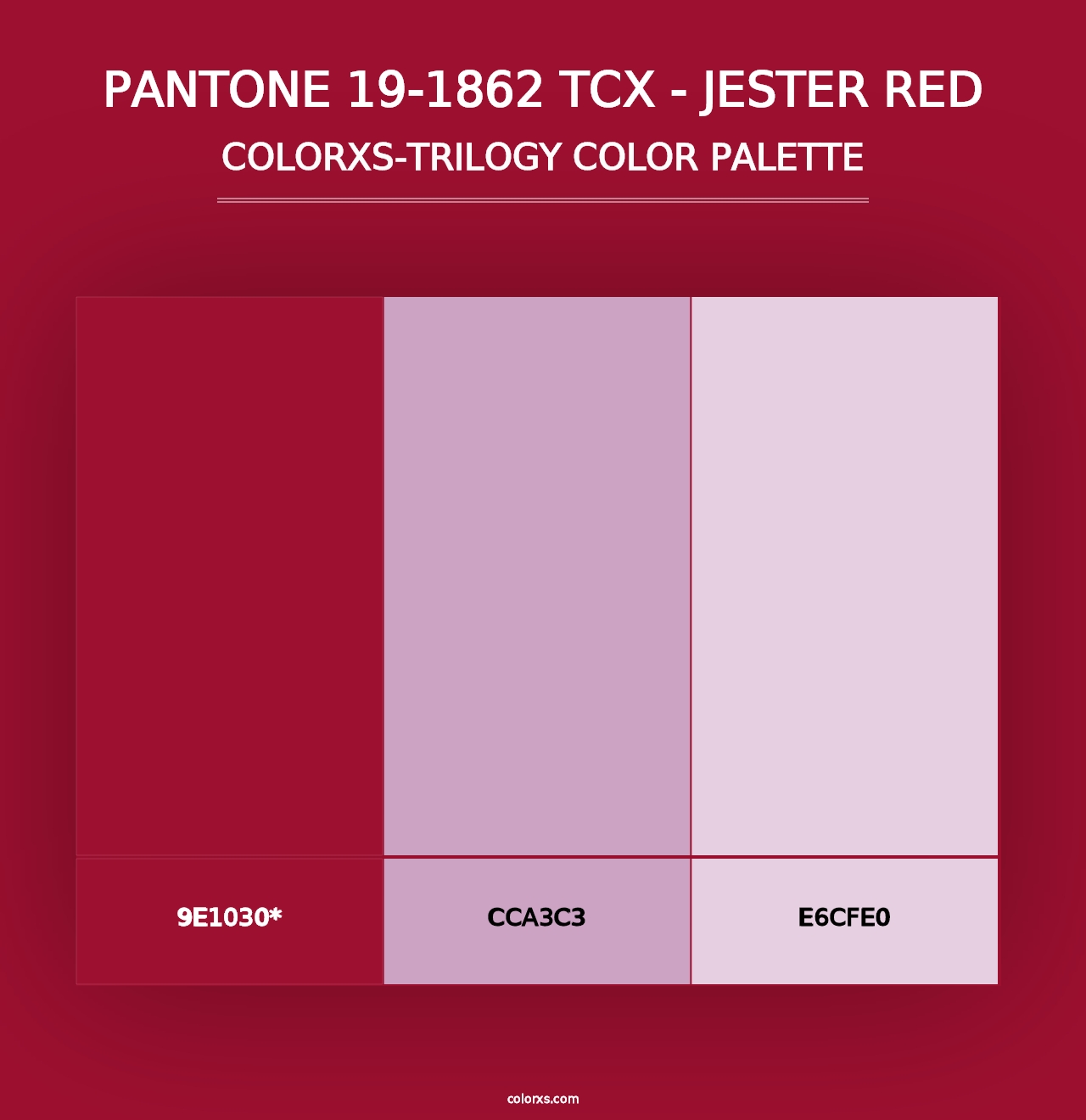 PANTONE 19-1862 TCX - Jester Red - Colorxs Trilogy Palette