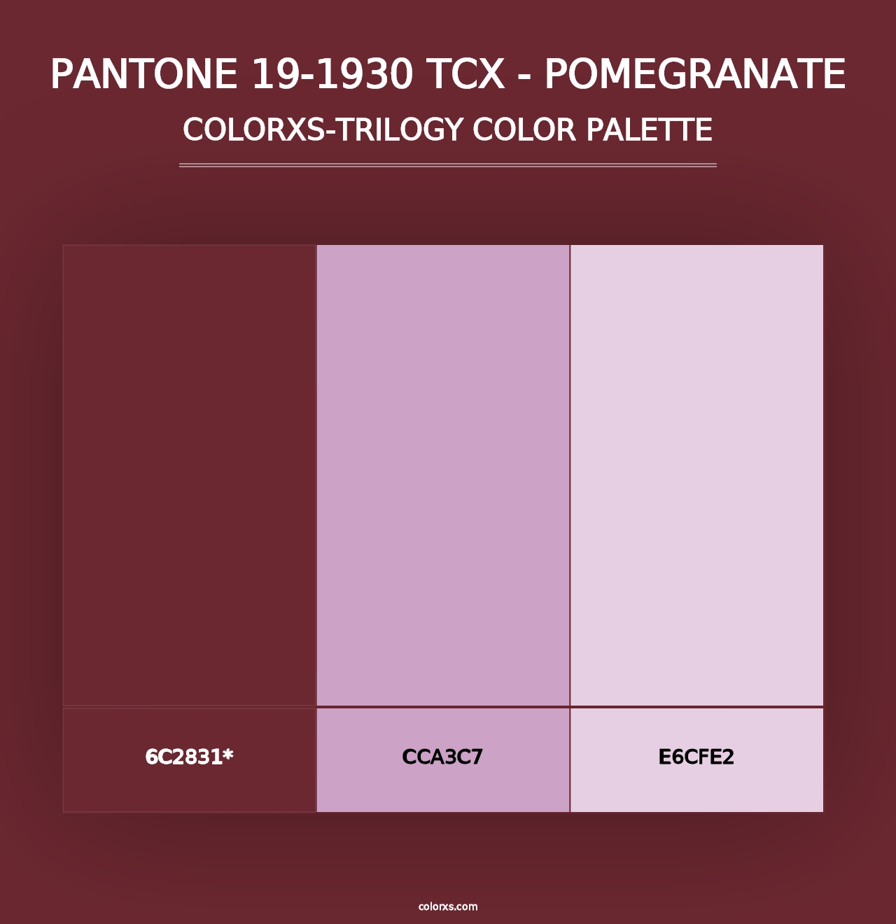 PANTONE 19-1930 TCX - Pomegranate - Colorxs Trilogy Palette