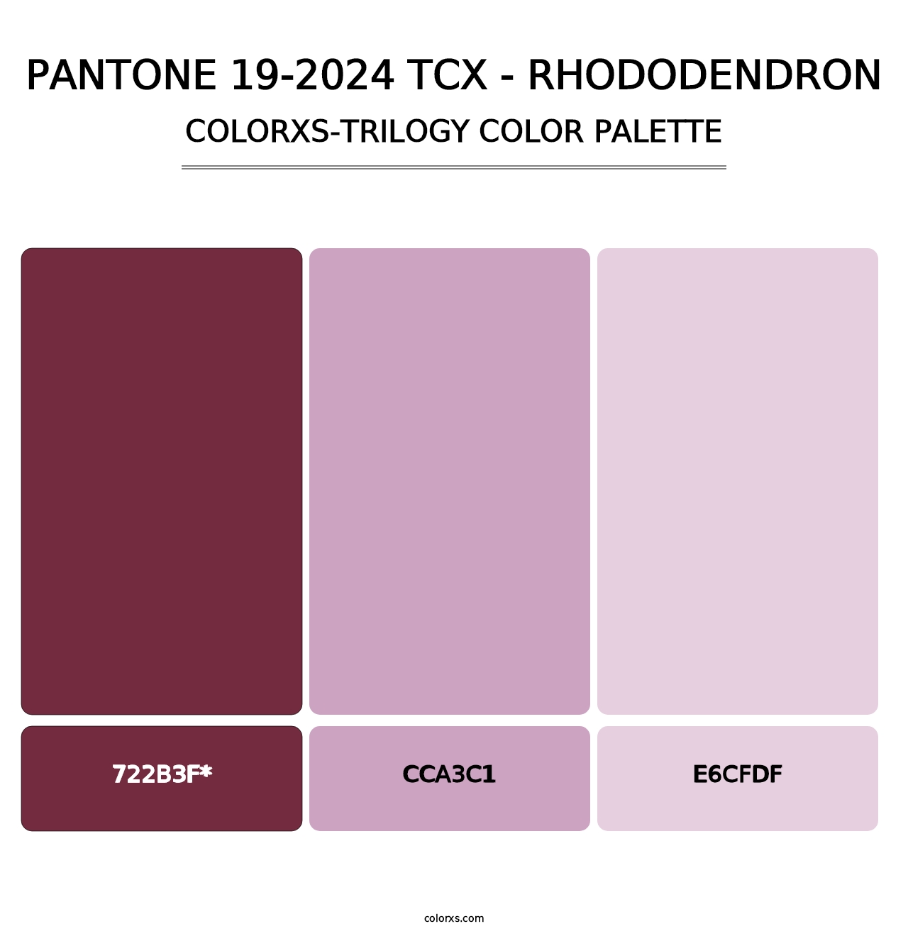 PANTONE 19-2024 TCX - Rhododendron - Colorxs Trilogy Palette