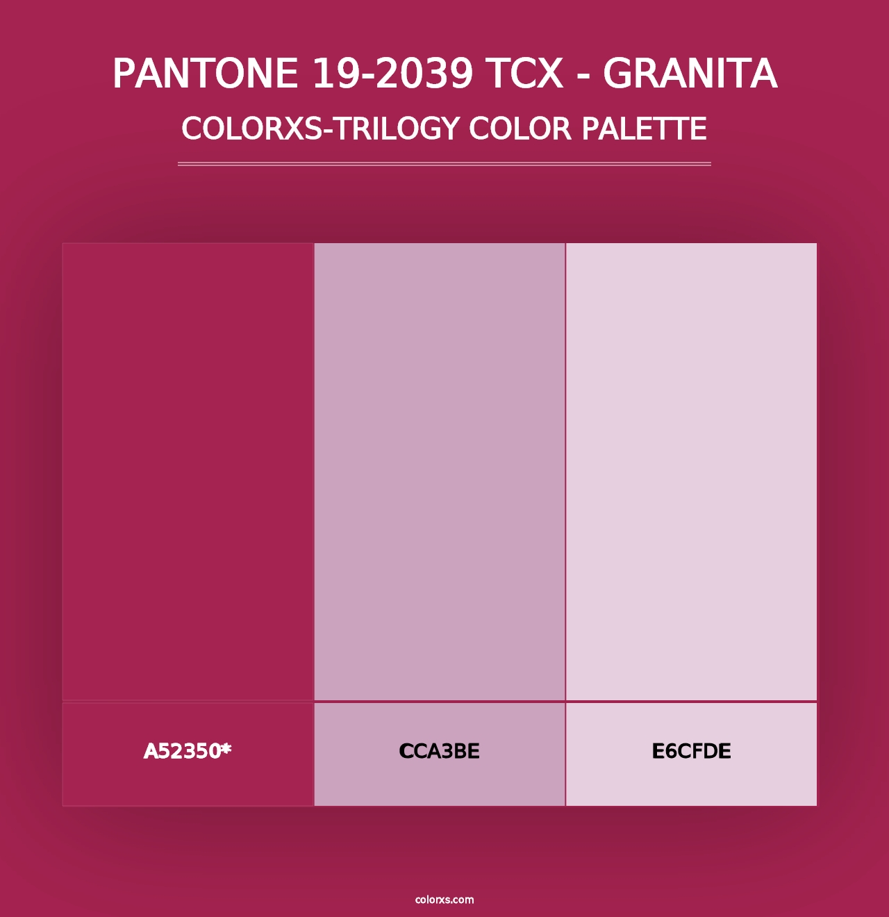 PANTONE 19-2039 TCX - Granita - Colorxs Trilogy Palette