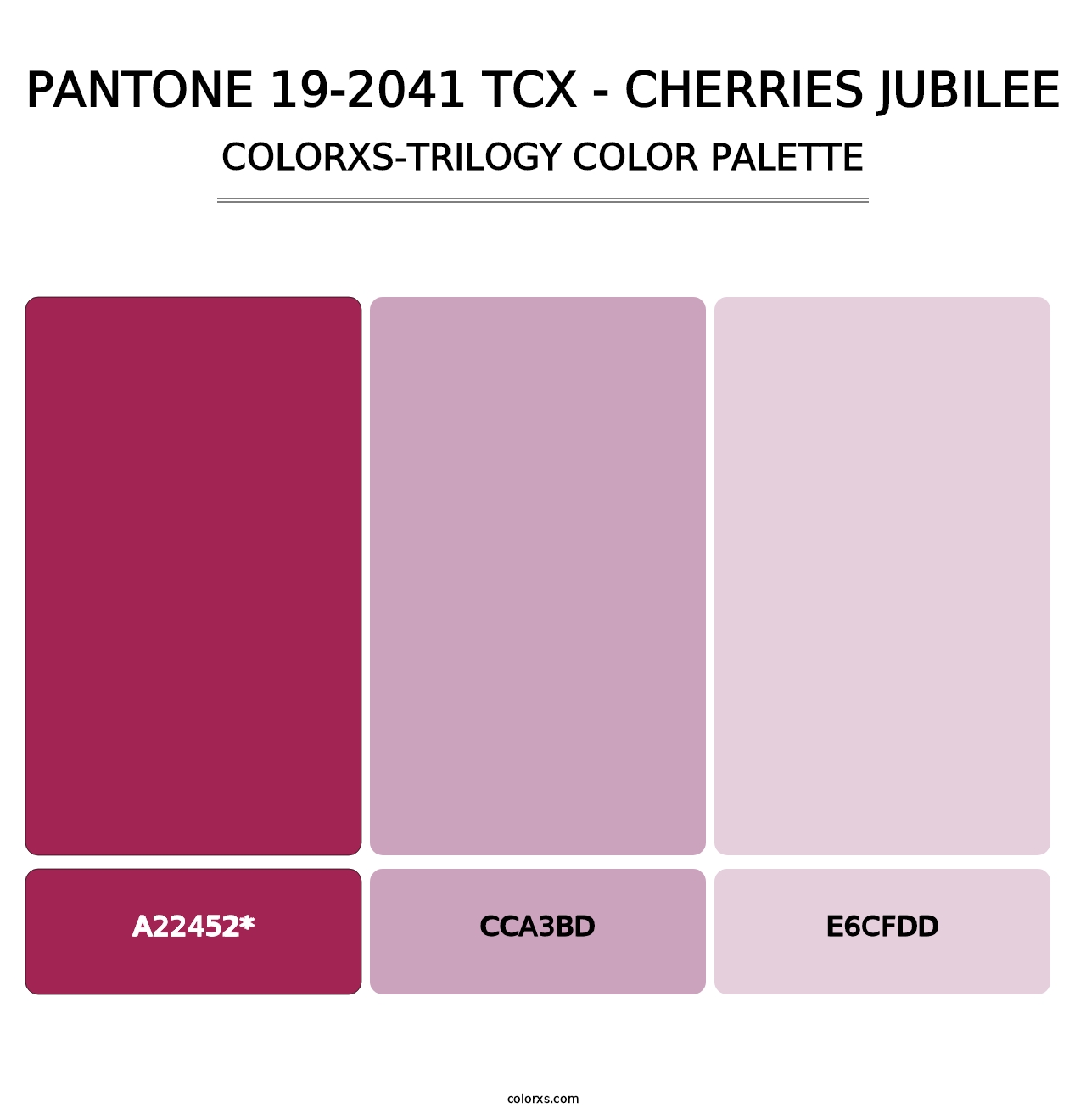 PANTONE 19-2041 TCX - Cherries Jubilee - Colorxs Trilogy Palette