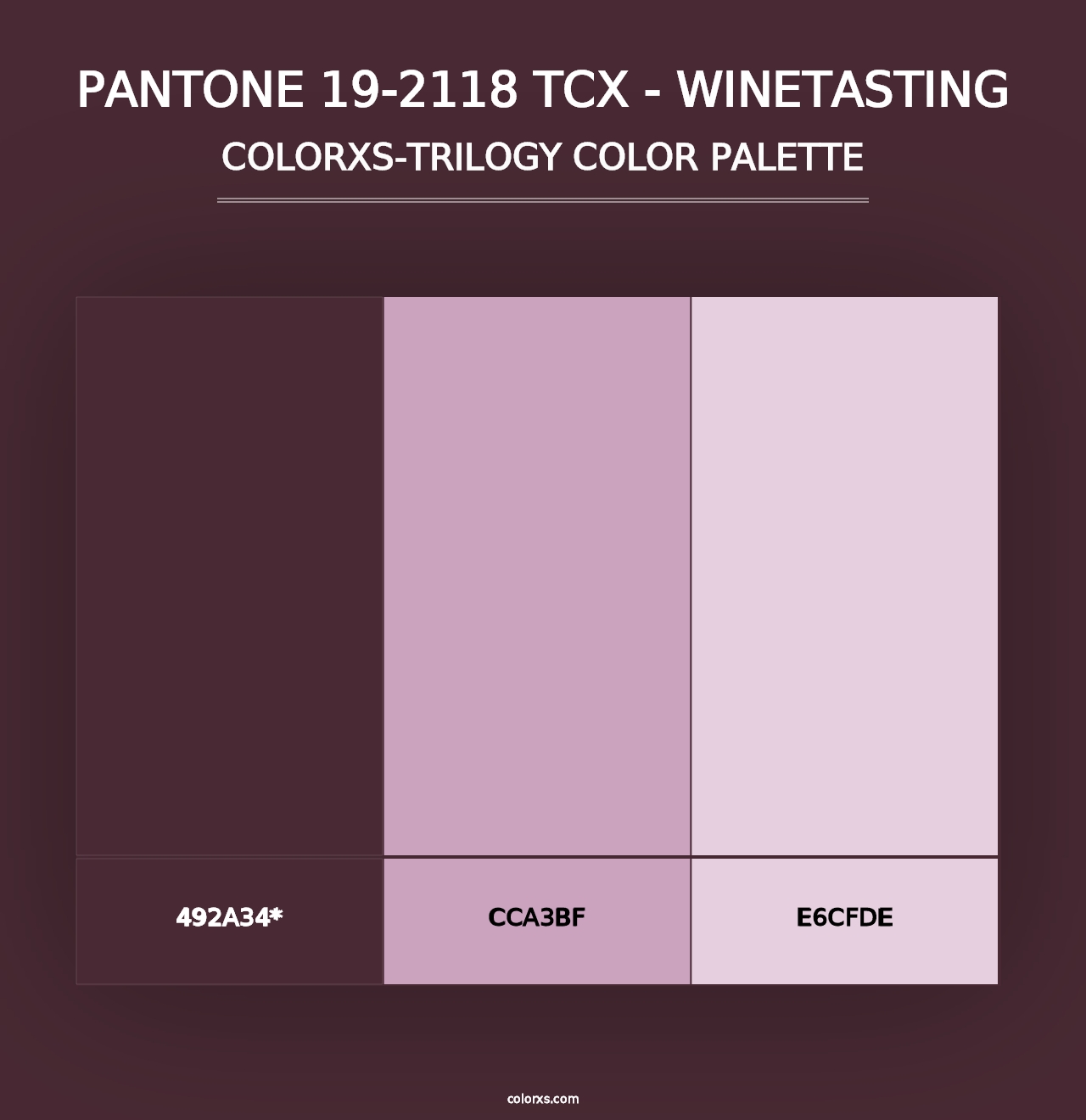 PANTONE 19-2118 TCX - Winetasting - Colorxs Trilogy Palette