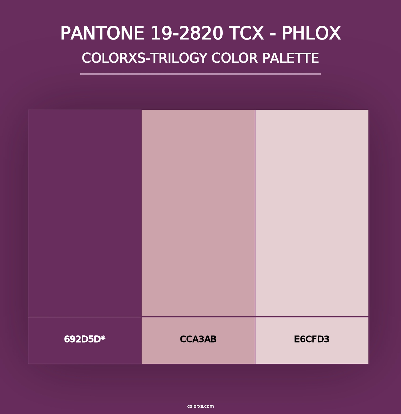 PANTONE 19-2820 TCX - Phlox - Colorxs Trilogy Palette