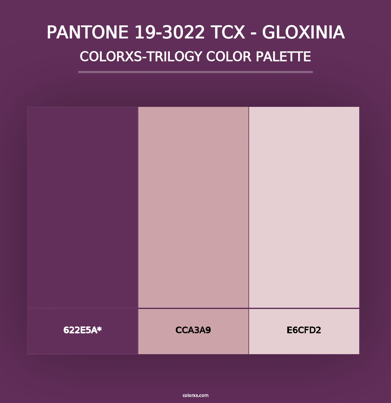 PANTONE 19-3022 TCX - Gloxinia - Colorxs Trilogy Palette